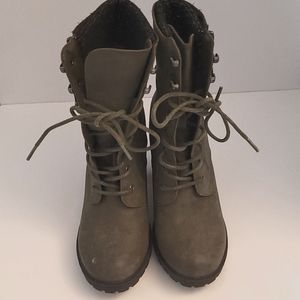 Olive Green Ankle Booties